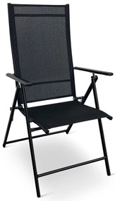 Záhradný jedálenský set Klaudia transparentný + 4x kovová stolička Pia