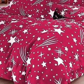 Jemné mikroplyš obliečky Homa TORELA BURGUNDY 3-dielna sada 140x200 cm