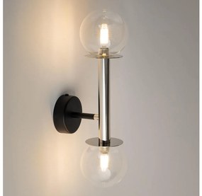 Nástenná lampa DAISY 2xG9/12W/230V lesklý chróm/čierna/číra