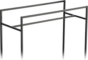 KOVOVÝ KVETINÁČ SO STOJANOM RECT 82X23X60 CM ČIERNA