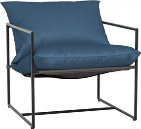 Kovová stolička s vankúšom, sada 2 kusy