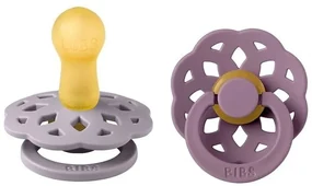BIBS Okrúhle Boheme cumlíky 2ks Fossil Grey/Mauve 2