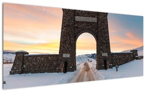 Obraz brány, Yellowstone (120x50 cm)