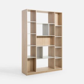 Regál Ryga 07 120 cm dub Riva/šedý