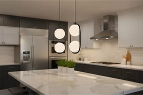 Závesné svietidlo Florence, 2x biele sklenené tienidlo, b/ch, U