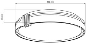 LED Stmievateľné kúpeľňové stropné svietidlo ARLETTA LED/48W/230V IP44 + DO