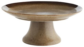 MADAM STOLTZ Kameninová misa na podstavci Brown 28 cm