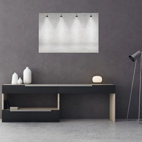 Obraz - Betónový múr so svetlami (90x60 cm)
