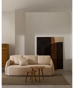 Krémová ženilková rozkladacia pohovka 225 cm Laira – Kave Home