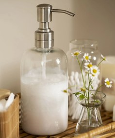 Ib Laursen Sklenený dávkovač na mydlo Silver Small
