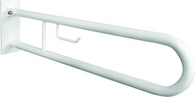 Bemeta Design HELP: Madlo, 600 mm, v tvare U, s držiakom TP, sklopné, s krytkou, biela - 301407273