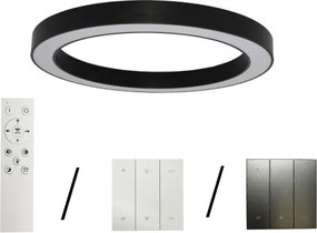 LED stropné svietidlo LED/100W/230V 3000/4000/6500K pr. 100 cm čierne