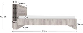 Manželská posteľ 160x200 cm Jess new (gaštan nairobi). Vlastná spoľahlivá doprava až k Vám domov. 1119750