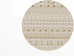 Protišmykový koberec NOVO béžový kruh