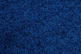 Okrúhly koberec SOFFI shaggy 5cm tmavo modrý
