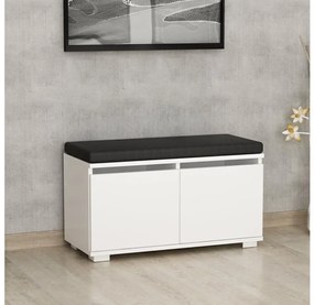 Asir Skrinka na topánky DRAGO 42x80 cm biela/čierna 506MNR3329