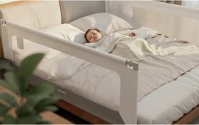 Bezpečnostná zábrana na posteľ Cover 46 biela / sivá 160 cm