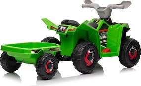 LEAN CARS Zelená batériová štvorkolka XMX630T s prívesom