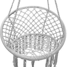 Sivé závesné kreslo KOLUMBIA so stojanom