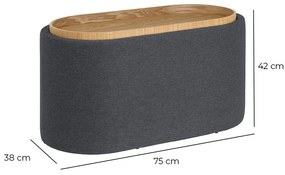 Tmavosivý taburet – Casa Selección