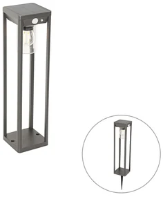 Vonkajšia stojaca lampa tmavosivá 40 cm vrátane LED a stmievateľného svetla na solár - Sonne