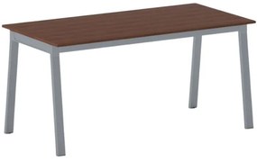 Kancelársky pracovný stôl PRIMO BASIC, sivostrieborná podnož, 1600 x 800 mm, čerešňa