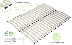 ATMOWOOD Drevený lamelový rošt 140 x 200 cm