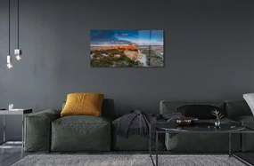 Sklenený obraz Grécko Panorama architektúru Athens 100x50 cm