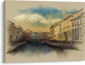 Obraz - Moyka rieka, Petrohrad, Rusko (70x50 cm)