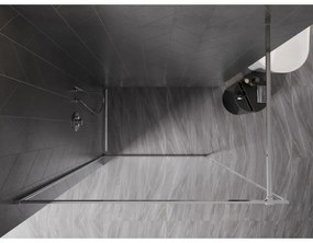 Mexen Kioto-F, sprchová zástena s rámom 100 x 202 cm, 8 mm číre sklo, chrómový profil, 800-100-104-01-00