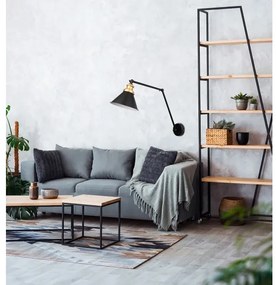 Nástenná lampička FUNDO 1xE27/40W/230V čierna/zlatá