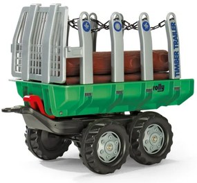 Príves na drevo Rolly Toys 122158 zelený, dvojnápravový