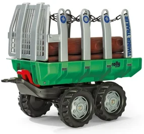 Príves na drevo Rolly Toys 122158 zelený, dvojnápravový