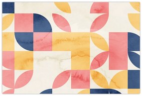 Obraz - Abstrakcia s retro vzormi (90x60 cm)