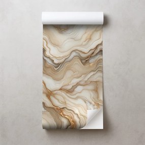 Samolepiaca tapeta mramorová elegancia v zlatých tónoch