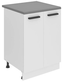 Kuchynská skrinka Belini Premium Full Version spodná 60 cm biely mat s pracovnou doskou