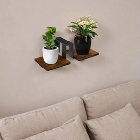 Nástenný stojan na kvety FERNANDO RUSTIC dub