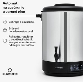 Klarstein Abbey 40, zavárací hrniec, dávkovač nápojov, 40 l, 100 °C, 180 min, nehrdzavejúca oceľ