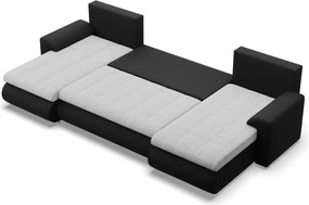 Sedacia súprava FORESTA ULL v tvare U sivá / čierna