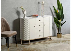 Dizajnová komoda Pembroke 120 cm biela
