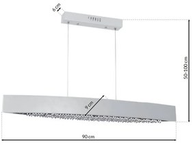 Závesné LED svietidlo Bocca, 1x LED 24w, 4000k, w