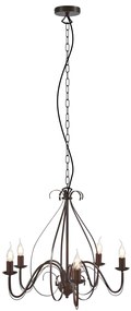 Klasický luster hrdzavo hnedý 5-svetiel - Giuseppe