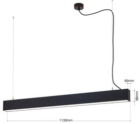 Orion - LED stropné/závesné svietidlo 2v1 PALKKI LED/38W/230V 3000/4000/5000K čierne