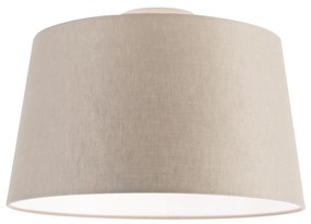 Moderné stropné svietidlo s tienidlom v odtieni taupe 35 cm - Combi