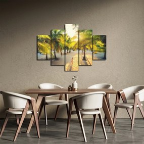 Obraz - Žena v palmách (150x105 cm)