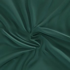 Kvalitex Saténové prestieradlo s gumou tmavozelená, 100 x 200 cm