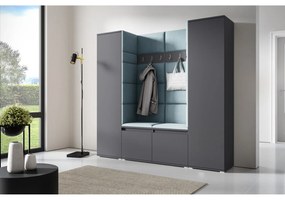 Predsieňová stena AMI 31 Bez zrkadla Grafit Modrá