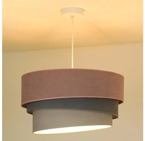 Duolla - Luster na lanku TRIO 1xE27/15W/230V pr. 45 cm ružová/šedá/biela DU81426