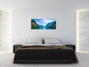 Obraz - Jazero Lovatnet (120x50 cm)
