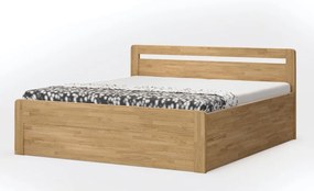 BMB MARIKA KLASIK - masívna dubová posteľ s úložným priestorom 140 x 200 cm, dub masív